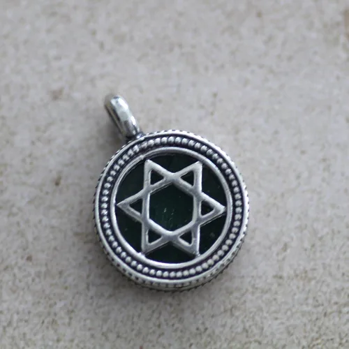 Vista 6 de Colgante de plata de ley con estrella de David, collar de estrella de David, dije de estrella de David, collar religioso, joyería unisex, joyería