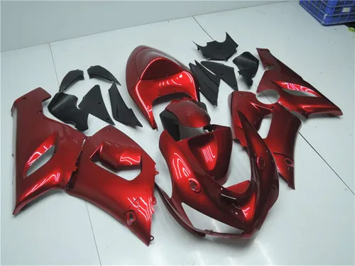 Vista 3 de US STOCK Carenado rojo apto para Kawasaki Ninja 2005 2006 ZX6R 636 ZX-6R inyección ABS plásticos posventa carrocería marco 05 06 f.rojo