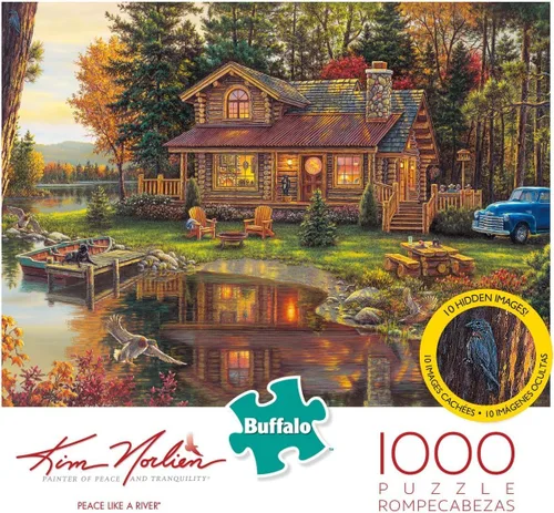 Vista 3 de Rompecabezas de 1000 partes con un diseño de Kim Norlien («Peace Like A River»), de Buffalo