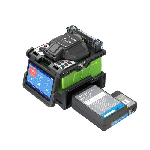 Vista 6 de Komshine FX39 Automático Inteligente Backbon Óptico Fusion Empalmador 6 Motores Pantalla LCD Pantalla LCD Inteligente Máquina de Soldadura Óptica 6S