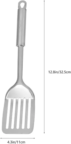 Vista 2 de BESPORTBLE Utensilios de cocina de acero inoxidable resistentes al calor con diseño ergonómico para cocinar en casa y almacenamiento ordenado