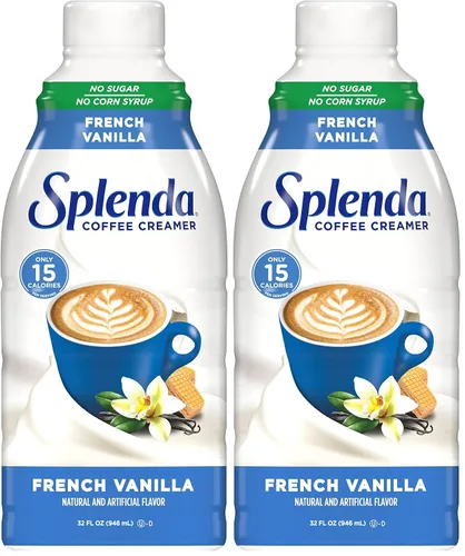 Vista 15 de SPLENDA Crema de café de vainilla francesa baja en calorías, sin azúcar, botella de 8 onzas líquidas