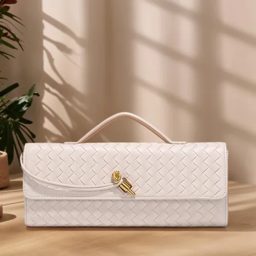 Vista 5 de JYG Bolso tejido para mujer, bolso de hombro de noche de moda de piel sintética, hecho a mano, bolso de mano casual, bolso cruzado 2024
