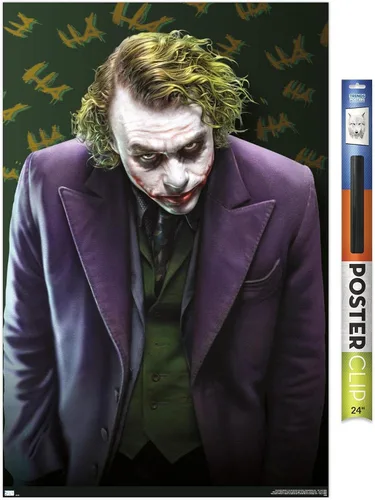 Vista 16 de Trends International DC Comics - Póster de pared The Joker - The Dark Knight, 14.725 x 22.375 pulgadas, versión enmarcada de madera de granero