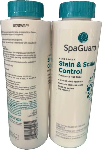 Vista 2 de SpaGuard Control de manchas y incrustaciones para spas y jacuzzis, 1 pinta, paquete individual