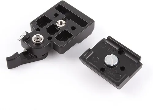 Vista 4 de FocusFoto Placa de liberación rápida con adaptador de abrazadera para Manfrotto 200PL-14 323 RC2 System Tripod Fit