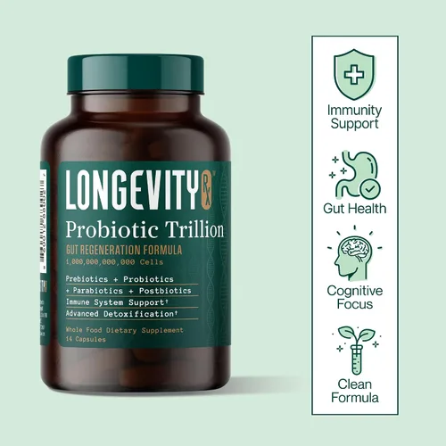 Vista 7 de Trillón de probióticos - 1 billón de UFC con prebióticos, probióticos, parabióticos y postbióticos - Bacillus Subtilis AB-22 - Salud intestinal