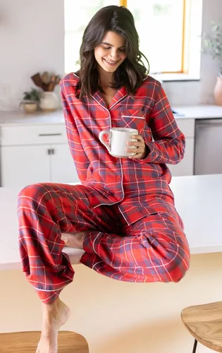 Vista 4 de PajamaGram - Pijamas de invierno para mujer - Pijamas de franela para mujer