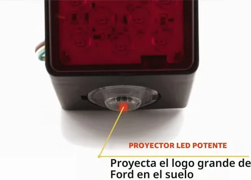 Vista 4 de Cubierta de Enganche de Remolque Compatible con Ford de 2 Pulgadas con Proyector LED Luz de Charco/Luz de Marcha - una Cubierta de Enganche