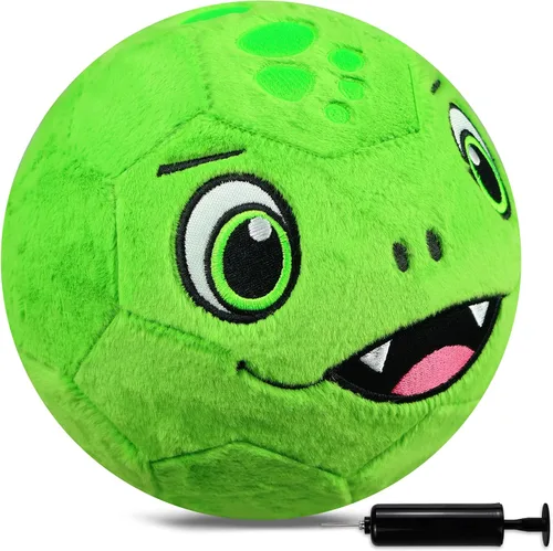 Vista 3 de Silent - Balón de fútbol para interiores tamaño 3, pelotas de fútbol de felpa súper ligera y suave para niños, niños pequeños de 1-3, 3-8 años