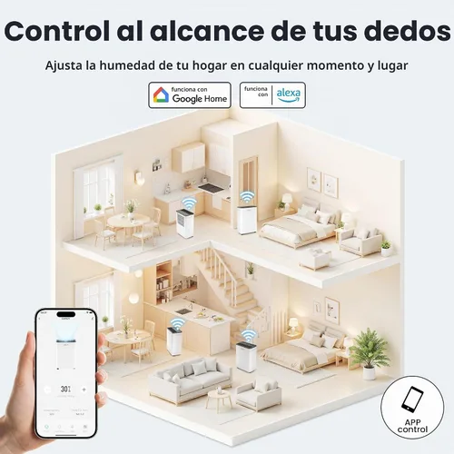 Vista 6 de [Usado] Candy Deshumidificadores de 2000 pies cuadrados para el hogar, deshumidificador portátil de 34 pintas con modo continuo/automático, tanque