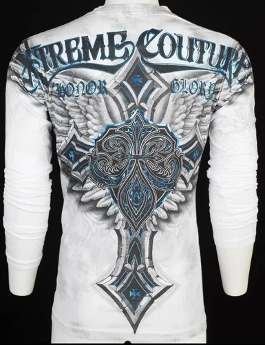 Vista 9 de Xtreme Couture by Affliction - Camiseta de manga larga para hombre Last Blow