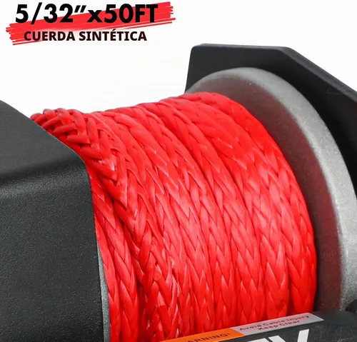 Vista 3 de XPV AUTO 2500lbs Cabrestante Eléctrico de 12V Cuerda Sintética de Nylon para Remolque de ATV UTV Barco Remolque