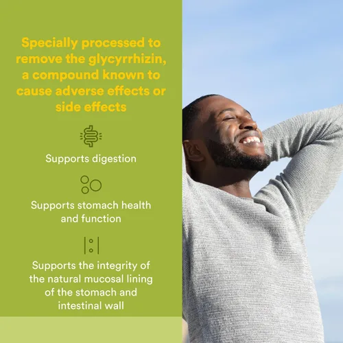 Vista 2 de Natural Factors DGL Masticable - Suplemento de apoyo digestivo con extracto de raíz de regaliz - Tabletas masticables que apoyan el revestimiento