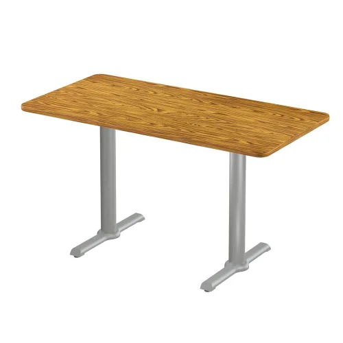 Vista 25 de Correll Mesa de bar redonda de 30 pulgadas, mesa de cóctel de comedor de 29 pulgadas de alto, parte superior laminada de nogal duradero, base