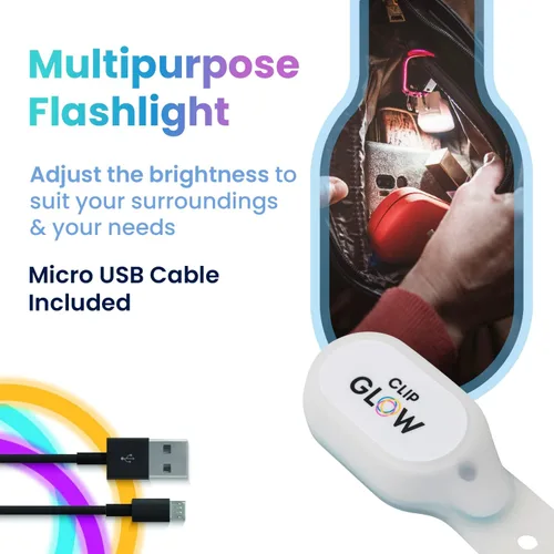 Vista 6 de Clipglow - Luz de enfermería con clip, luz de turno de noche de enfermería, brillante, ligera, magnética, portátil, linterna recargable por USB