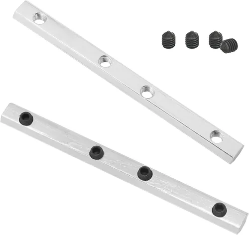 Vista 5 de 4 conectores de línea recta 2020, conectores de extrusión de aluminio con ranura en T con tornillos M5, soportes de línea de unión de 3.9 pulgadas