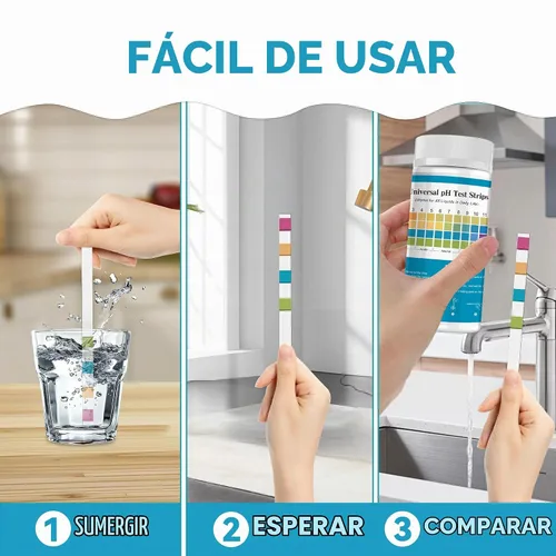 Vista 4 de Tiras de prueba de pH (rango 0-14) – 200 piezas de papel tornasol universal para agua, piscinas, kombucha, alimentos y fabricación de jabón