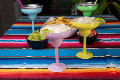 Vista 3 de Better Dweller Vaso de Margarita de metal sellado al vacío con tapa, vaso aislado, taza de acero para vacaciones, piscina y margs fríos en la playa