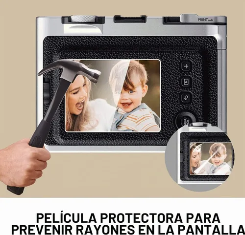 Vista 5 de CAIYOULE - Funda para cámara instantánea Fujifilm Instax Mini EVO, color negro Protective Camera Accessories Kit for Instax Mini EVO with Picture