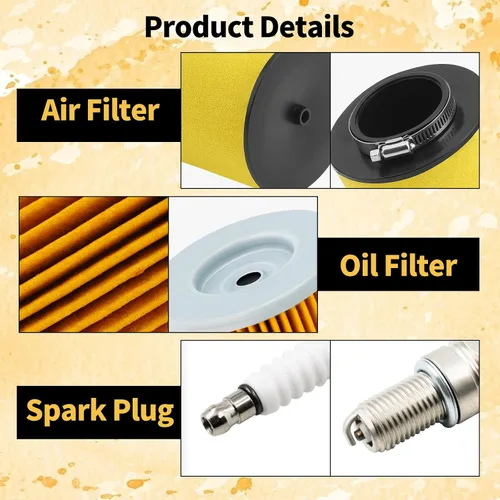 Vista 4 de TIANYAN 17254-HM8-000 Filtro de aire 15412-HM5-A10 Filtro de aceite con kits de bujías compatibles con Honda ATV Recon 250 TRX250TE TRX250TM TRX250X