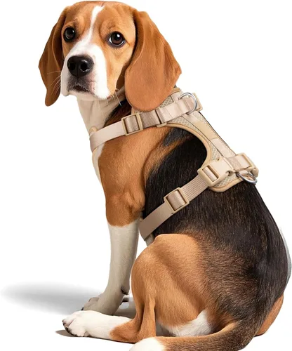 Vista 12 de Wisedog Arnés para perro de tamaño mediano, chaleco para mascotas con clip frontal, arnés ajustable para cachorro con 3 hebillas de liberación