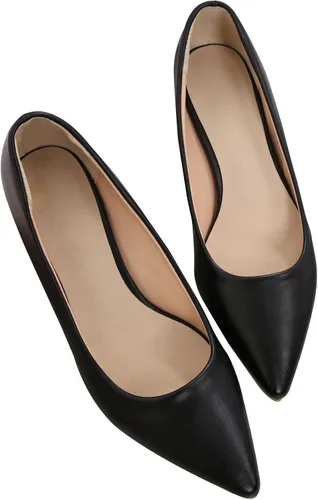 Vista 2 de Zapatos de tacón bajo para mujer, zapatos de tacón bajo para mujer, zapatos de vestir clásicos de moda, zapatos de tacón simple para trabajo