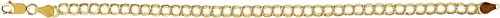 Vista 2 de Ritastephens Pulsera de eslabones de oro amarillo macizo de 10 quilates de 7 pulgadas, Oro amarillo