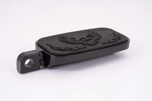 Vista 3 de Kinglemc Estribera para Harley Dyna Touring Softail Sportster 883 1200 (águila 7.2 x 2.5 pulgadas, negro)