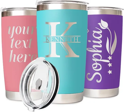 Vista 12 de Vaso de café aislado personalizado con nombre de texto, número de equipo, vaso de acero inoxidable grabado de 16 onzas, regalo personalizado
