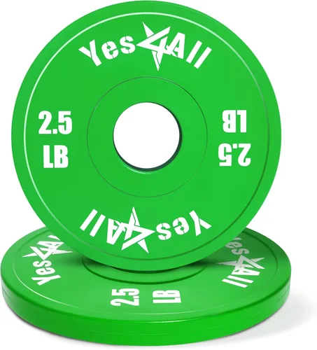 Vista 10 de Juego de placas de peso fraccional Yes4All, disponible en acero y goma, conjunto de 2/4/6 placas en tamaños de 1.25LB, 2.5LB o 5LB, micro placas