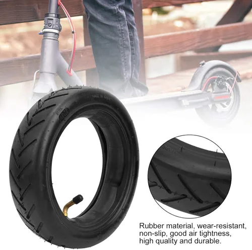 Vista 6 de Neumáticos de scooter eléctrico, juego de combinación de neumáticos de scooter de 8.5 pulgadas + válvula curva, tubo interior, accesorio