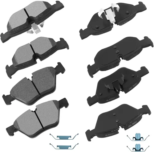 Vista 18 de cciyu Juego de pastillas de freno delanteras de cerámica profesional D681 para BMW 530i, 97-03 para BMW 540i, 95 97-01 para BMW 740i, 95-01 para BMW