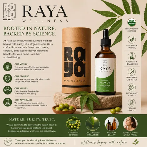 Vista 8 de Aceite de neem orgánico USDA - Prensado en frío, sin refinar - Botella de vidrio - 3.4 fl oz (3.4 fl oz)