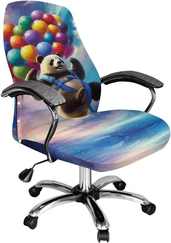 Vista 34 de Funda para silla de oficina de mármol morado, lavable, funda para silla de escritorio, fundas para silla de computadora para silla giratoria, silla