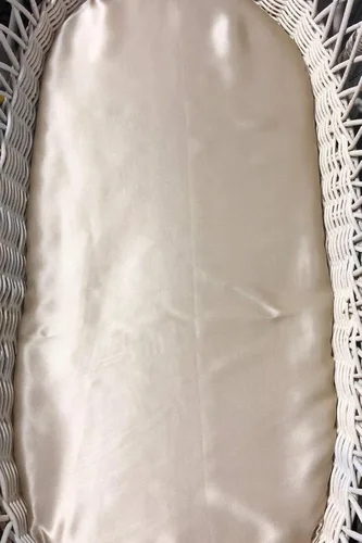 Vista 8 de Sábanas de moisés de seda para bebé, sábana bajera ajustable 100% seda de morera, ideal para pelitos de bebé, sábana suave y sedosa para cuna Aqua