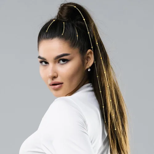 Vista 2 de Chunyin 6 Piezas Cadenas de Cabello con Diamantes de Imitación para Mujer Encanto de Perla Accesorios de Joyería para el Cabello con Diamantes