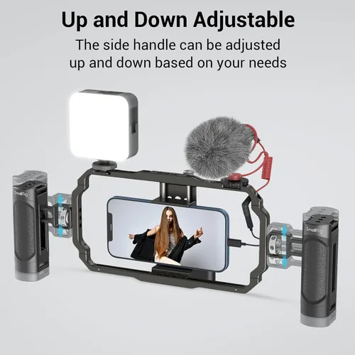 Vista 3 de SmallRig Mango lateral para teléfono inteligente Cage Phone Video Rig Ligero con 1/4 hilos - 2772