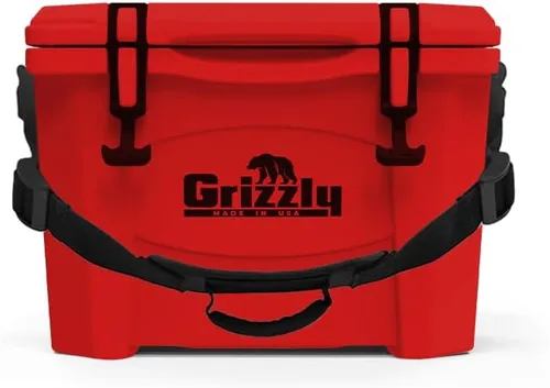 Vista 17 de Grizzly - Enfriador de 15 cuartos de galón Baúl de hielo duradero con aislamiento rotomoldeado Fabricado en Estados Unidos Garantía de por