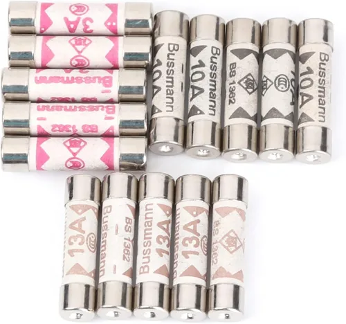 Vista 3 de Fusibles 10 unids/set de fusible de enchufe británico BS1362 3A 5A 10A 13A 6X25 Fusible de tubo de cerámica británico Casa Doméstica Hold Red Plug