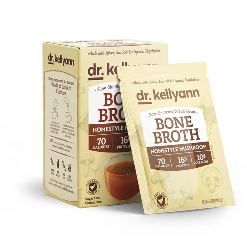 Vista 14 de Dr. Kellyann - Paquetes de polvo de colágeno de caldo de hueso clásico de ternera (7 porciones) – 16g de proteína, colágeno hidrolizado de carne