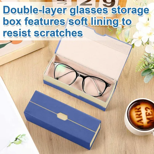 Vista 7 de Flutesan Estuche diario para lentes de contacto y organizador de anteojos, 2 en 1, de doble cara, portátil, para viajes, uso diario, almacenamiento