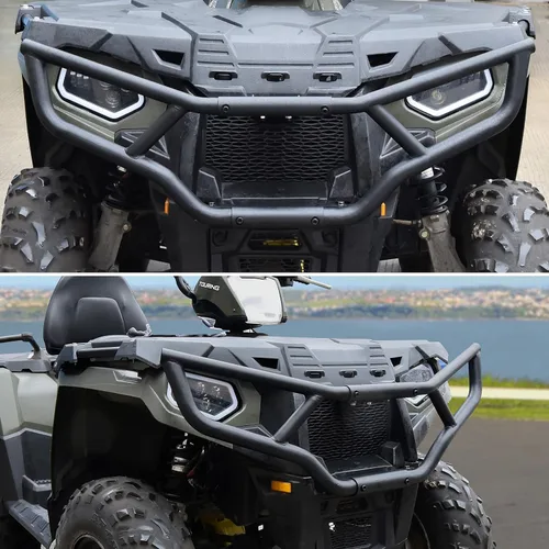 Vista 4 de SAUTVS Parachoques delantero trasero para Polaris Sportsman 570 450 2014-2020, #2879714 Bolt-on Install, Heavy Duty Steel, Powder Coated, Tough &