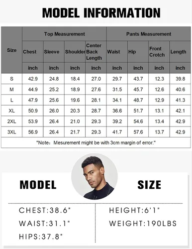 Vista 6 de COOFANDY Men's Tracksuits 2 Pieces Waffle Hoodies Sweatsuit Sets Sports Jogging Suit Set