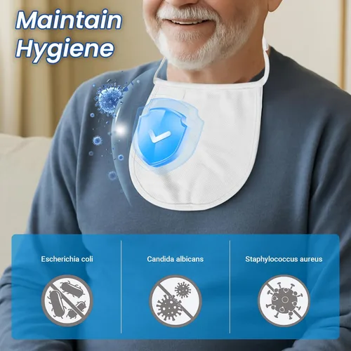 Vista 5 de EDWERD Protector de incisión de tráquea en el cuello, cubierta protectora de estoma, transpirable, para laringectomía y traqueotomía, 2