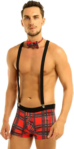 Vista 3 de WinChang Conjunto de lencería sexy para hombre, juego de rol, uniforme de club nocturno