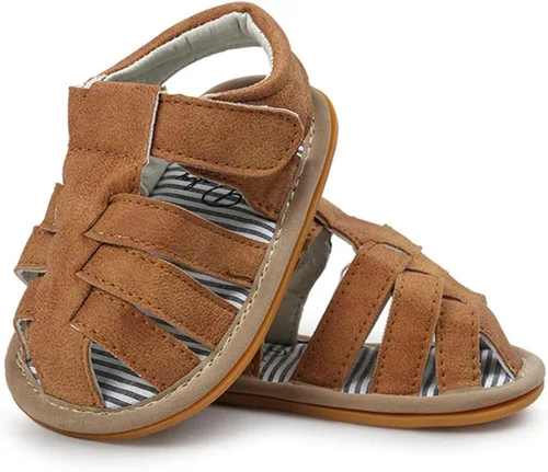 Vista 4 de Timatego Sandalias antideslizantes para bebés y niñas, suela suave, zapatos atléticos al aire libre, zapatos de verano para cuna, de 3 a 18 meses