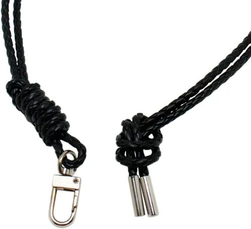 Vista 7 de Boshiho. Funda vertical, de piel, para tarjeta de identificación con cordón resistente., Negro
