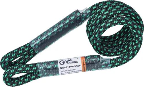 Vista 7 de GM CLIMBING 8mm (5/16") Prusik Swen Ojo a Ojo Precosido 30 pulgadas / 45 pulgadas Negro-30 pulgadas