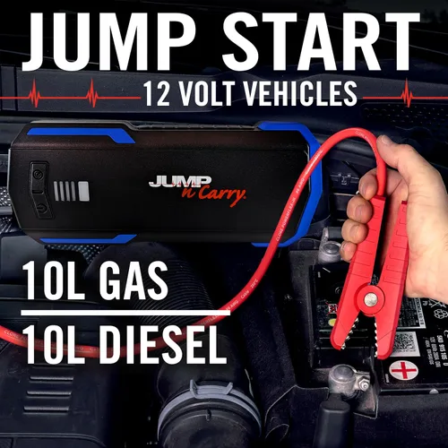 Vista 2 de Clore Automotive JNC345 Jump-N-Carry 3000A Arrancador de litio de 12 voltios para motores de gasolina de hasta 10.0 litros y diésel de 10.0 litros